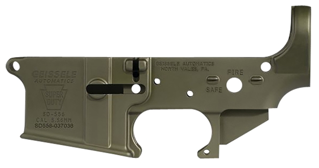 Picture of  Geissele Automatics  Super Duty Stripped Lower Receiver OD Green For Ar-15 810081130509