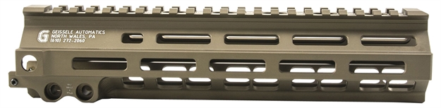 Picture of Geissele Automatics 05284S Super Modular Rail Mk8 9.30" M-Lok, Desert Dirt Aluminum For AR Platform, Barrel Nut Included 05-284S 854014005786