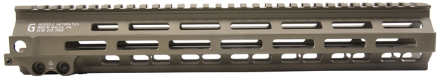 Picture of Geissele Automatics 05285S Super Modular Rail Mk8 13.50" M-Lok, Desert Dirt Aluminum For AR Platform, Barrel Nut Included 05-285S 854014005809