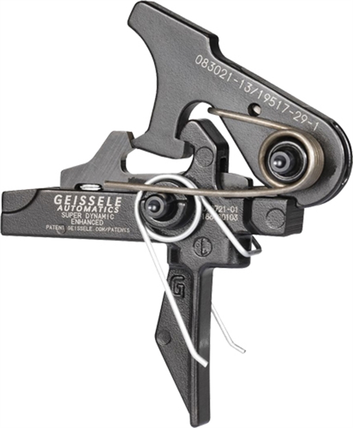 Picture of Geissele Automatics 05167 Sd-E  Two-Stage Flat Trigger With 2.90-3.80 Lbs Draw Weight & For Ar-15/Ar-10 05-167