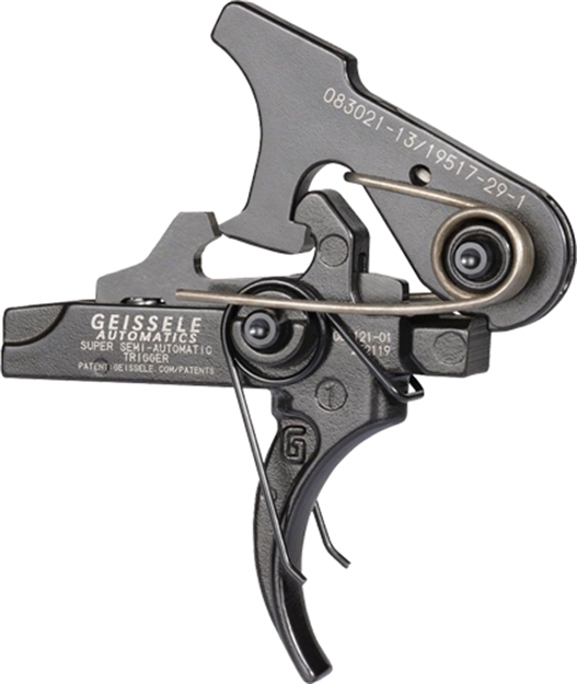 Picture of Geissele Automatics 05101 Ssa  Two-Stage Curved Trigger With 4.25-4.75 Lbs Draw Weight & Black Oxide Finish For Ar-Platform 05-101