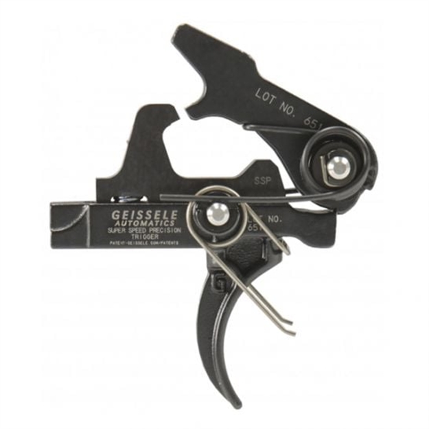 Picture of  Geissele Automatics 05400 Ssp  Single-Stage Curved Trigger With 3-3.75 Lbs Draw Weight & Black Oxide Finish For Ar-Platform 817953021934