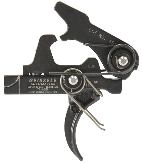 Picture of  Geissele Automatics 05400 Ssp  Single-Stage Curved Trigger With 3-3.75 Lbs Draw Weight & Black Oxide Finish For Ar-Platform