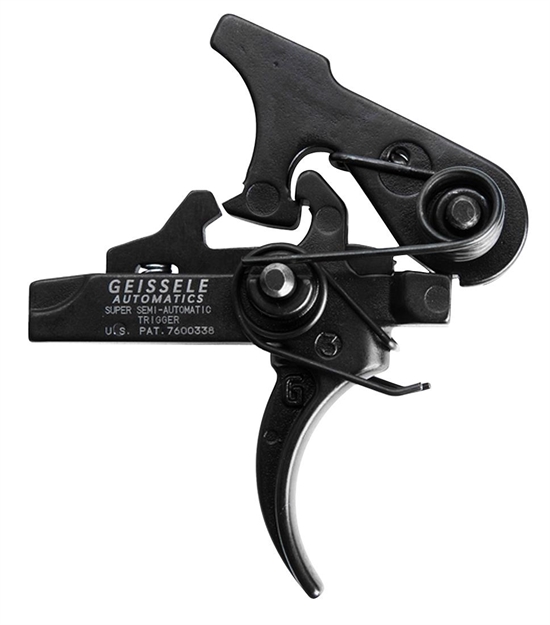 Picture of Geissele Automatics 05101 Ssa  Two-Stage Curved Trigger With 4.25-4.75 Lbs Draw Weight & Black Oxide Finish For Ar-Platform 05-101 854014005007