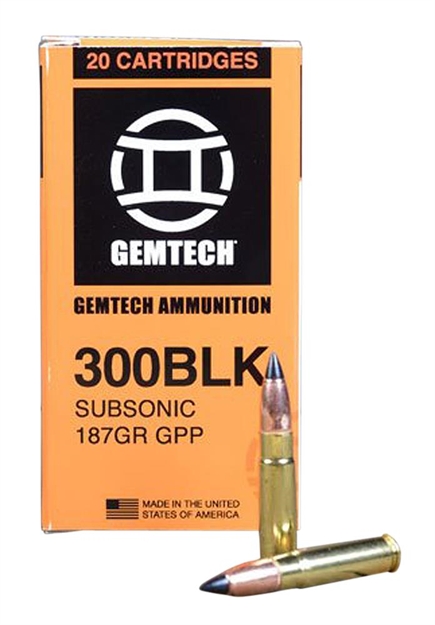 Picture of Gemtech 300Blk187 Subsonic 300 Aac Blackout/Whisper (7.62X35mm) 187 GR Full Meta
