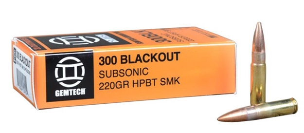 Picture of Gemtech 300Blk220 Subsonic 300 Aac Blackout/Whisper (7.62X35mm) 220 GR Full Metal Jacket 20 Bx/ 25 CS