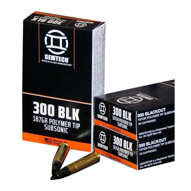 Picture of Gemtech Ammo 300Blk 187Gr PT 20/Bx