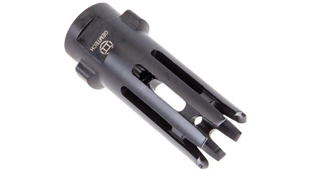 Picture of Gemtech 12145 Quickmounts Flash Hider Black Steel With 1/2"-28 Tpi Threads & 2.40" Oal For 5.56X45mm Nato Ar-Platform QMG5FH 609224348037