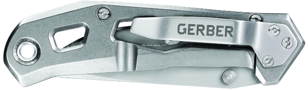 Picture of Gerber Airlift Folding Knife, Stainless Steel Blade And Handle, Frame Lock, Fine Edge, Pocket Clip