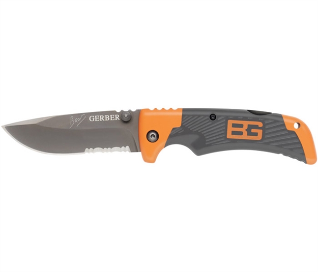 Picture of Gerber Bear Grylls Survival Series Folding Knife, Lock Back, 3.24" Partly Serrated Blade, Clam
