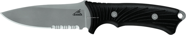 Picture of Gerber Big Rock Fixed Blade, Tachide Grip, Serrated Edge, Nylon Sheath, Clam