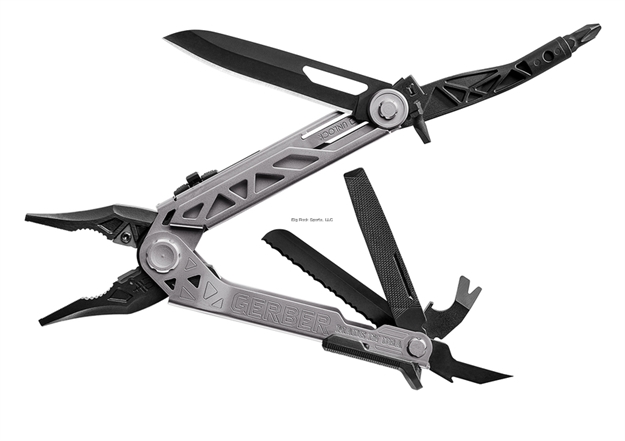 Picture of Gerber Center-Drive Multi Tool, One Hand Opening, Center Axis Driver, Full Size Blade, 14 Tools, 12 Piece Bit Set, Box
