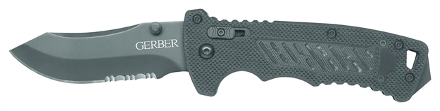 Picture of Gerber Dmf Folder, 3.5" Modified Clip Point Blade, Serrated Edge, Clam