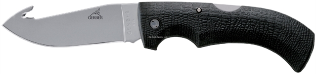Picture of Gerber Gator Folding Knife, Gator Grip Handle, Fine Edge With Gut Hook, Nylon Sheath, Miusa, Clam