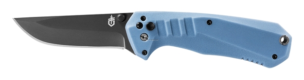 Picture of Gerber Haul Assisted Opening Knife, Blue Nylon Handle, Plunge Lock, Cross-Bolt Safety Lock, Pocket Clip, Box