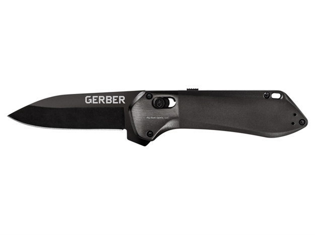 Picture of Gerber Highbrow Compact, Assisted Opening, Drop Point, Finger Flip, Pivot Lock, Black, Clam