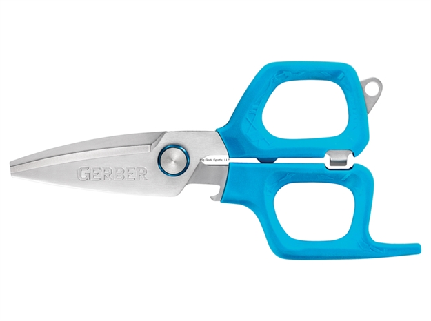 Picture of Gerber Neat Freak Braided Line Cutters, Salt Rx, Micro Serrated Blades, Split Shot Crimp, Ergonomic Handle, Cyan, Hanging Card
