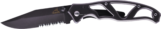 Picture of Gerber Paraframe I Folding Knife, Ti-Grey, 3.01" Serrated Edge Blade, Box
