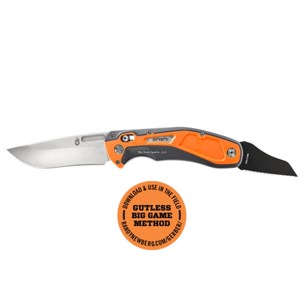 Picture of Gerber Randy Newberg Dual Tual System Folding Knife, Orange, W/ Nylon Sheath