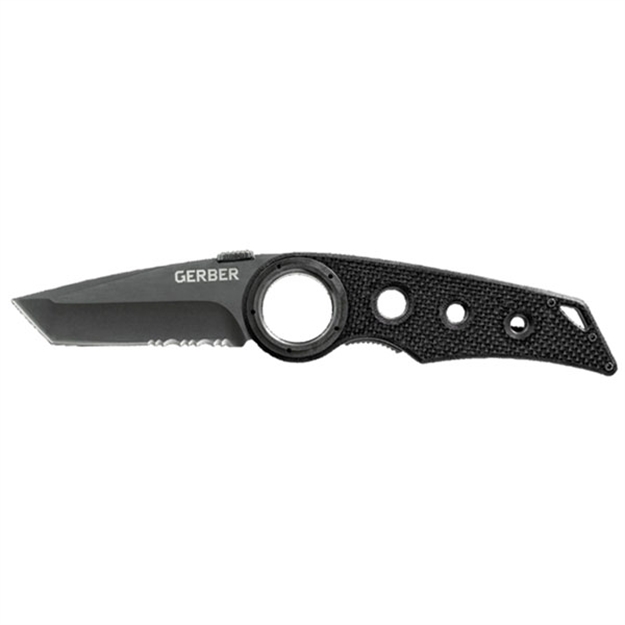 Picture of Gerber Remix Tactical Folding Knife, Black, 3" Partially Serrated Tanto Blade, Clam