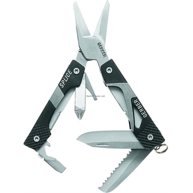 Picture of Gerber Splice Pocket Tool, 10 Function Butterfly Opening Multi-Tool Black Clam Pack