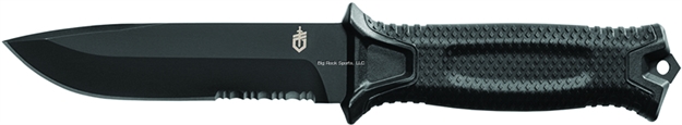Picture of Gerber Strong Arm Fixed Blade Knife Black, Fine Edge 4.8" W/Sheath