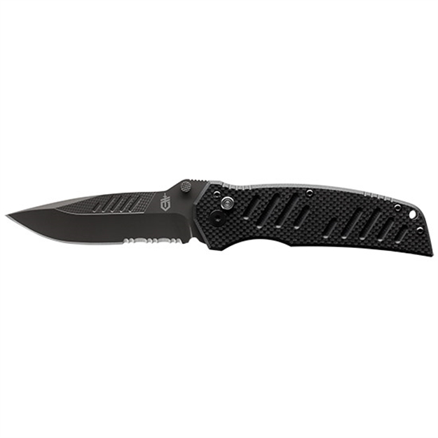 Picture of Gerber Swagger AO Assisted Opening Knife, 3.25" Blade, Partially Serrated, Plunge Lock, Clam