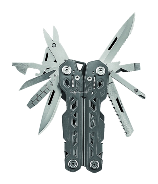 Picture of Gerber Truss Multi Tool, Spring Loaded, 17 Functions, Locking Tools, Nylon Sheath, Clam