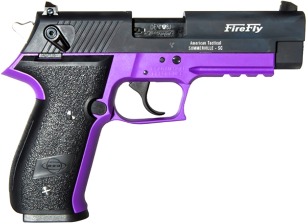 Picture of German Sport Firefly Semi-Auto Pistol, 22 Lr, 4" Bbl, Purple,10+1 Rnd GERG2210FFL