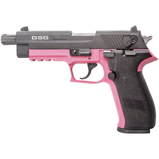 Picture of  Gsg Gerg2210tffp Firefly  22 LR 10+1 4.90" Black Steel/Threaded Barrel & Serrated Slide, Pink Zinc Alloy W/Beavertail Frame, Black Polymer Grip 813393019739