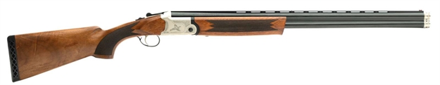 Picture of  Gforce Arms Gf41024y Filthy Pheasant  Youth 410 Gauge Break Open 3" 2Rd 24" Over/Under Vent Rib Barrel, Engraved Nickel-Plated Receiver, Fixed Turkish Walnut Stock 643477867594