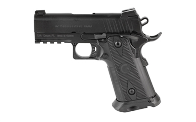 Picture of  Girsan 395035 Witness2311  9Mm Luger 17+1 3.40" Black Steel Barrel, Black Serrated Steel Slide, Black Polymer Frame W/Beavertail & Picatinny Rail, Black Checkered Polymer Grip, Ambidextrous