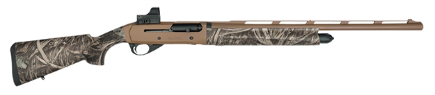 Picture of  Girsan 390155 Mc312 Gobbler 12 Gauge With 24" Barrel, 3.5" Chamber, 5+1 Capacity, Bronze Cerakote Metal Finish & Camo Synthetic Stock Right Hand (Full Size) Includes Red Dot 741566903793
