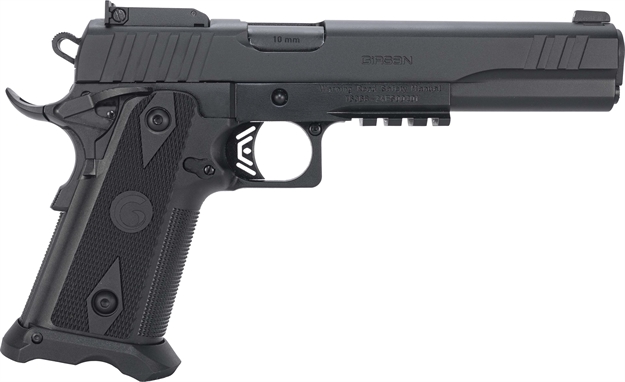 Picture of  Girsan 395075 Witness2311  10Mm Auto 15+1 6" Black Steel Barrel, Black Optic Ready/Serrated Steel Slide, Black Polymer Frame W/Beavertail & Picatinny Rail, Black Checkered Polymer Grip, Ambidextrous 741566907234