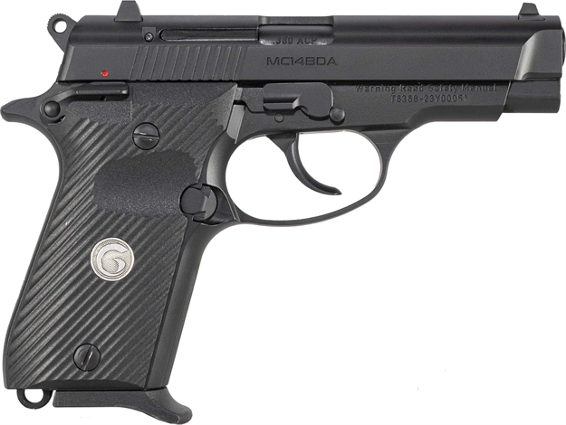 Picture of  Eaa Girsan 390815 Mc14bda  380 Acp 13+1 3.80" Black Steel Barrel, Black Serrated Steel Slide, Black Aluminum Frame W/Beavertail, Black Polymer Grip