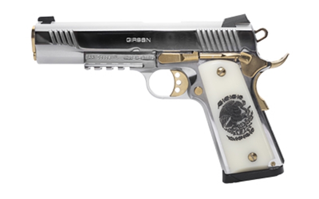 Picture of Girsan Mc1911s Liberadore II 9Mm 10Rd Chrome Gold Engraved 391053