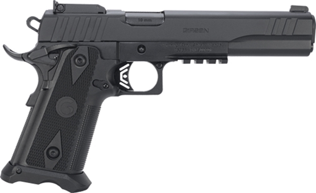 Picture of  Girsan 395075 Witness2311  10Mm Auto 15+1 6" Black Steel Barrel, Black Optic Ready/Serrated Steel Slide, Black Polymer Frame W/Beavertail & Picatinny Rail, Black Checkered Polymer Grip, Ambidextrous