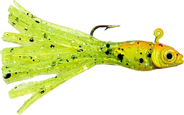 Picture of Gitzit Micro Little Tough Guy Jig, 1/25 Oz, Chartreuse & Orange, 2/Pack