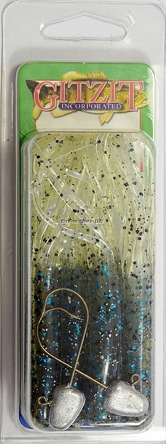 Picture of Gitzit The Original Fat Gitzit Tubes, 3 1/2", Bluegill, 4/Pack, + (2) Hooks