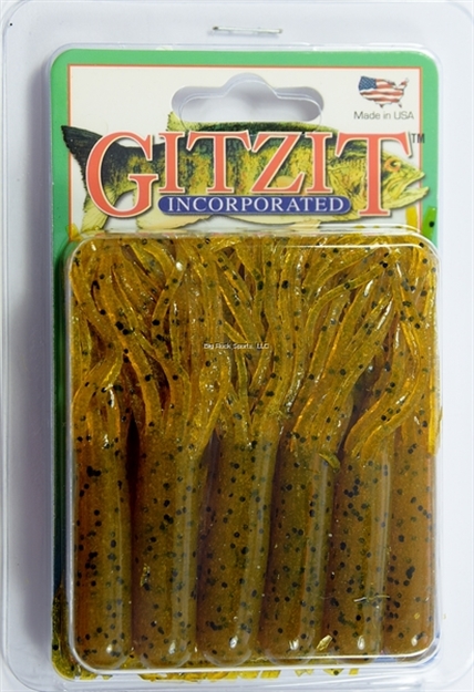 Picture of Gitzit The Original Fat Gitzit Tubes, 3 1/2", Brown Craw/Salt & Pepper, 10/Pack
