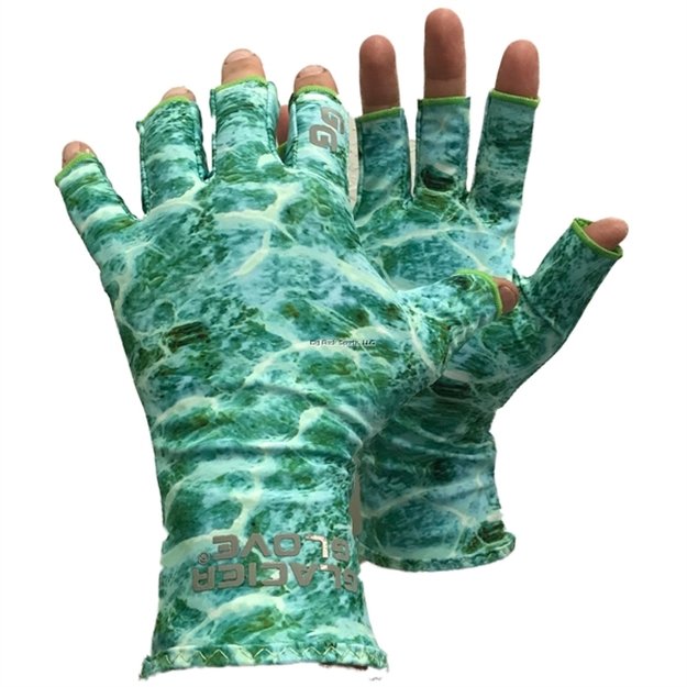 Picture of Glacier Abaco Bay Sun Glove L/Xl - Green Camo