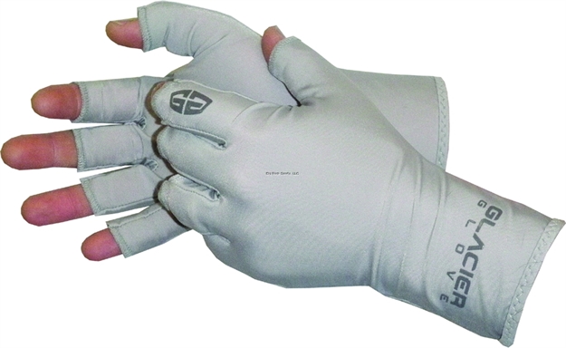 Picture of Glacier Abaco Bay Sun Glove Lrg/Xl Fingerless 50+Upf Light Gray Color