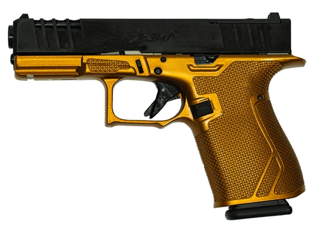 Picture of Glfa 19 Striker 9Mm 4" 15 Shot Blk Slide Galaxy Copper Frame GL19GCPR