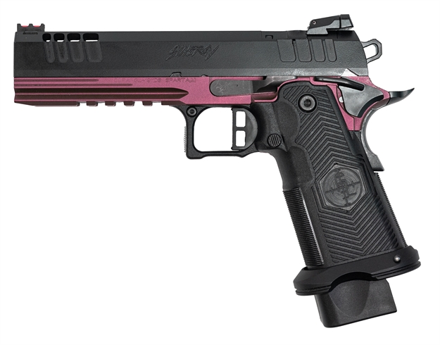 Picture of  Great Lakes Firearms Gl1911ds9fsschy 1911 DS Synergy 9Mm Luger 20+1 5" Optic Cut/Serrated Cerakote Black Molded Grip Black Cherry Frame 638457790757