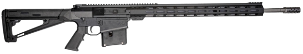 Picture of  Great Lakes Firearms Gl10la7remssblk Ar-10  7Mm Rem Mag 5+1 24", Black, 20" M-Lok Handguard Fixed Hogue Overmolded Stock, A2 Grip, Muzzle Brake