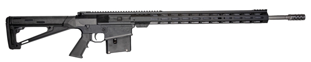 Picture of  Great Lakes Firearms Gl10la300ssblk Ar-10  300 Win Mag 5+1 24", Black, 20" M-Lok Handguard Fixed Hogue Overmolded Stock, A2 Grip, Muzzle Brake 638457792805