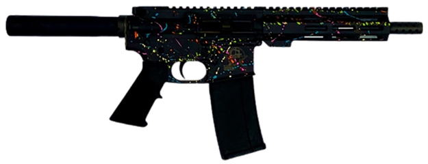 Picture of Great Lakes Firearms & Ammo Ar15 Pistol 223 Wylde 7.5" Nitride Splatter Black GL15223P S-BLK 638457791402