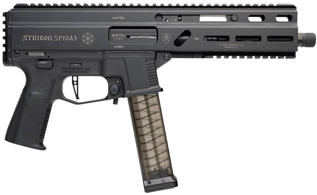 Picture of Grand Power 810091157152 Sp10a3 Stribog 10Mm Auto 20+1 8" Black Threaded Barrel, Black Aluminum Picatinny Rail Receiver, Rear Picatinny Rail, Black Polymer Grip, Thread Protector GRP810091157152