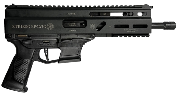 Picture of Grand Power 8588005808545 Sp9a3g Stribog 9Mm Luger 30+1 8" Black Threaded Barrel, M-Lok Handguard, Black Aluminum Picatinny Rail Receiver, Black Polymer Grip, Thread Protector GRP8588005808545