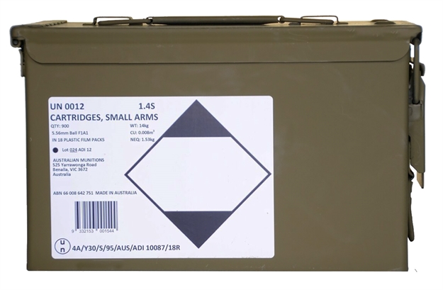 Picture of Global Ordnance Llc Adi556 Small Caliber  5.56X45mm Nato 62 GR Full Metal Jacket 900 (Sold AS Can Only)